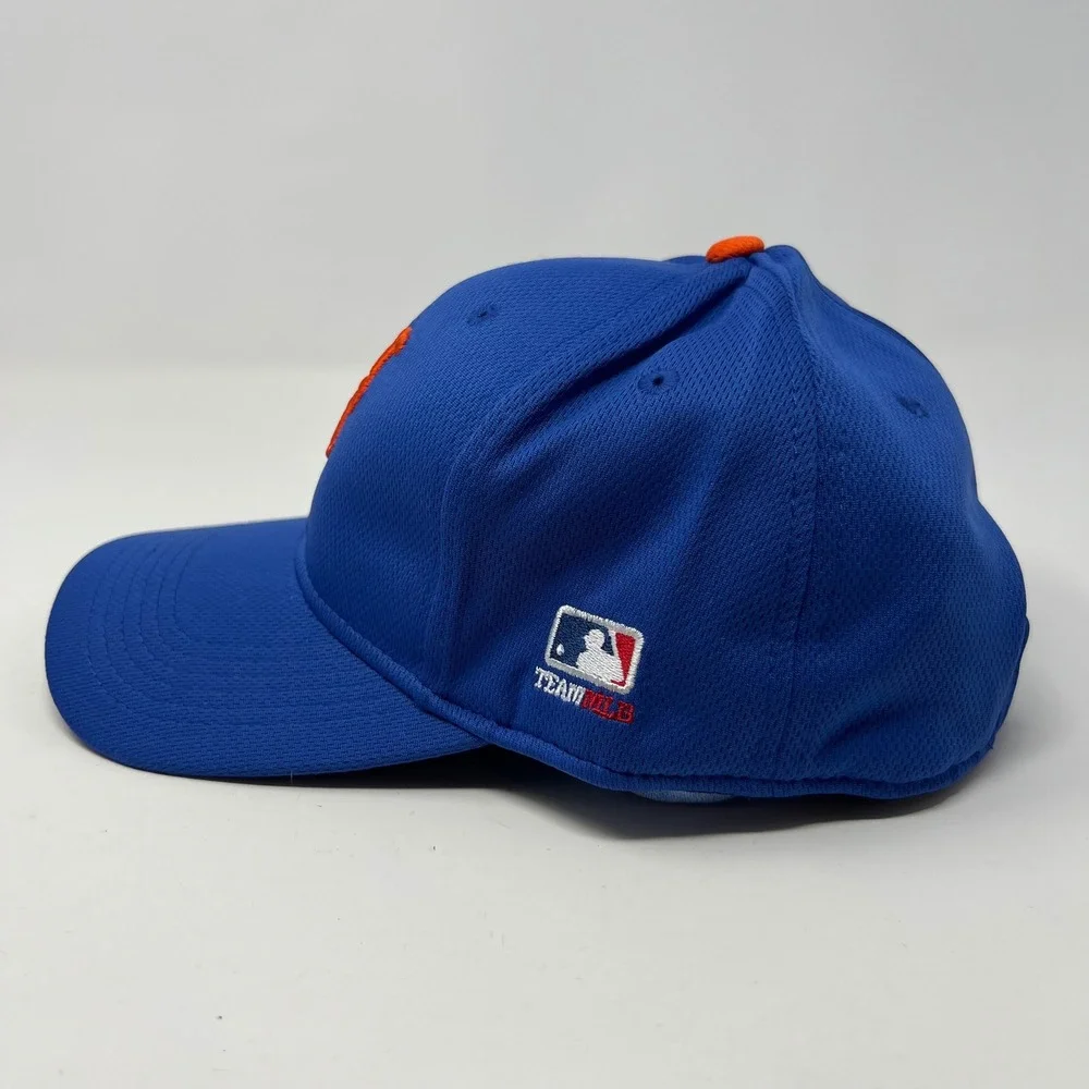 New York Mets MLB Baseball Hat OC Sports Blue Orange OSFM Adjustable Mesh Cap